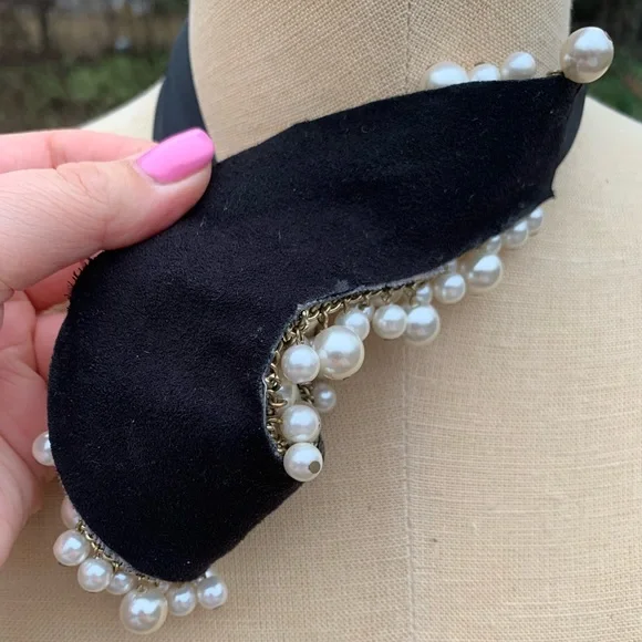 Pearl and Chain Beaded Statement Collar Necklace - Picture 7 of 10